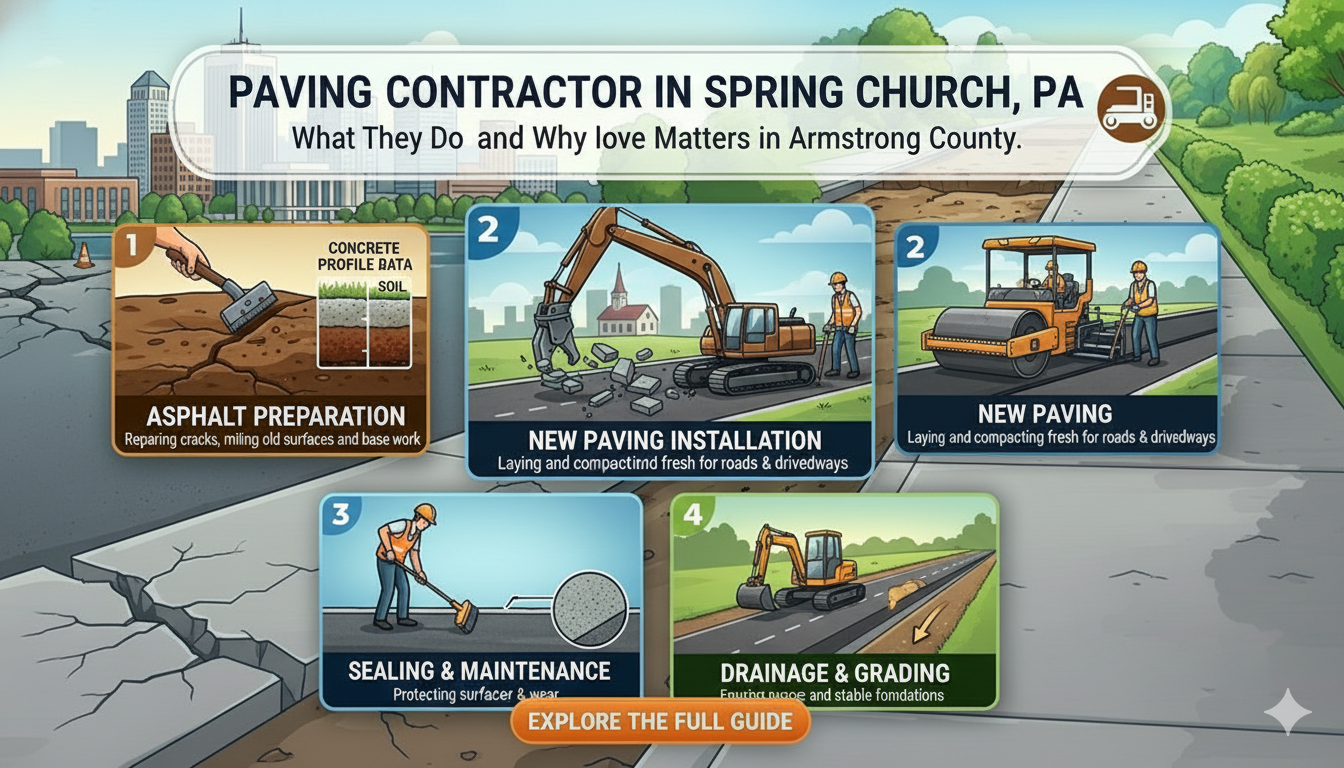What a Paving Contractor Does in Spring Church, PA and Why It Matters in Armstrong County